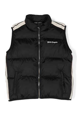 gilet in poliestere nero PALM ANGELS KIDS | PBEJ003F24FAB0011003